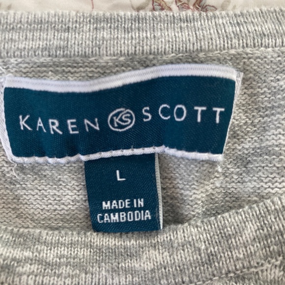 Karen Scott Cotton Sweater Size L - Picture 3 of 6